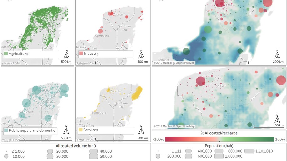 A water balance model to estimate climate change impact on groundwater recharge in Yucatan Peninsula, Mexico